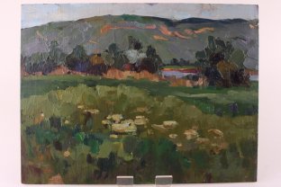 Картина из серии Природа. N2. Чурсин К.Н. Картон, масло. XX в.