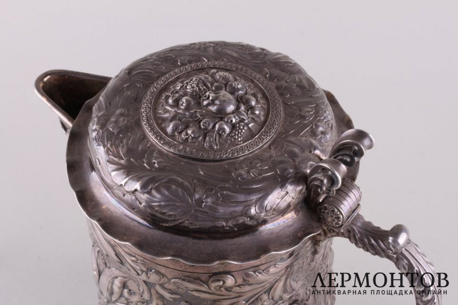 Кувшин в барочном стиле. Серебро 875 пробы. Швейцария, Bossard.