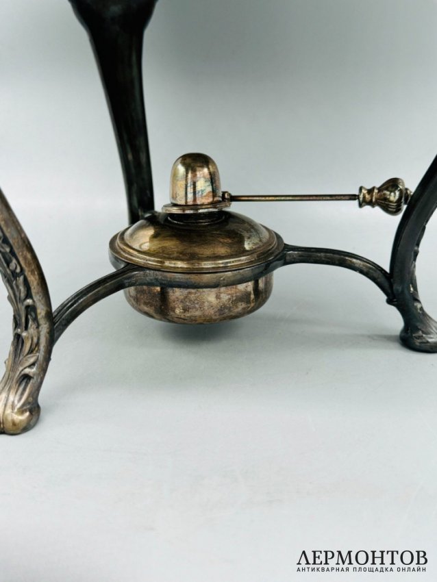 Мармит с горелкой. Металл, серебрение, Meriden Silver Plate Co., США, конец 19 века