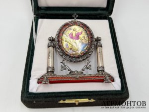 Икона Воскресение Христово. Россия, Софрино, 2000-е гг. Серебро 925 пробы, финифть.