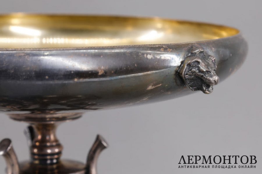 Ваза для конфет и фруктов. Металл, серебрение. Российская империя, Фраже, 1860-90е гг