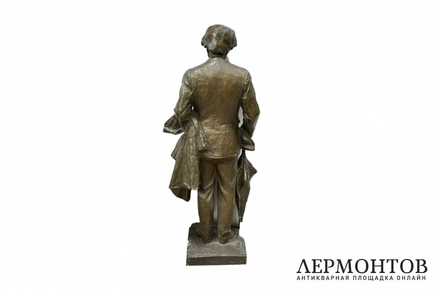 Скульптура Композитор Верди. Италия, Флоренция, Г. Виньяли, 1900-е гг. Бронза.