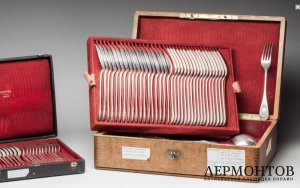 Столовый сервиз на 18 персон. Серебро 950. Франция