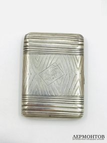 Портсигар в технике тромплей. Серебро 84 пробы, Ф. Овчинников, Россия, 1899–1908 годы