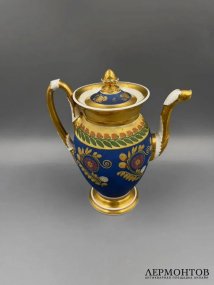 Кофейник в стиле ампир. Фарфор, роспись, Blerzy & Sauvage, Франция, 1805–1815 годы