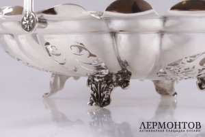 Сухарница ажурная. Williams. Серебро 925 пробы. 1904 год. Англия