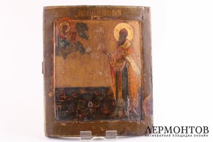 Икона. Святой Спиридон Тримифунтский. Россия, конец XVIII - нач. XIX вв.