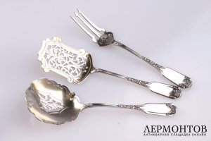 Набор для закусок H. Soufflot. Серебро 950. Франция