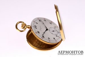 Открытые карманные часы Longines. Золото 750. Швейцария