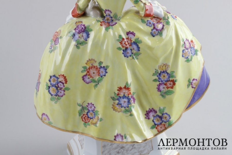Масон с мопсом и Дама с мопсом. MEISSEN, XIX век.