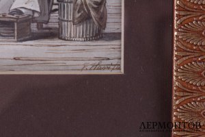 Завтрак. Женщина с детьми. Акварель, бумага. Голландия, конец XVIII - начало XIX в. 