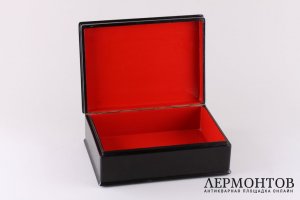 Шкатулка. Ловец птиц. СССР, Федоскино, художник Зерцалов, 1965 год.