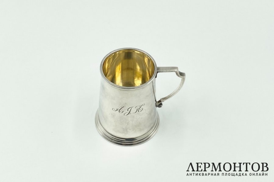 Кружка. Англия, Шеффилд, 1973 год. Серебро 925, золочение.