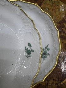 Чайный сервиз на 6 персон с букетами цветов. Фарфор, Meissen, Германия, 20 в.