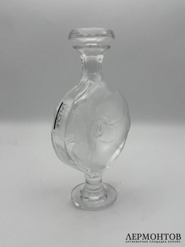 Флакон-штоф в виде цветка. Хрусталь, Lalique, Франция, 2-я половина 20 века