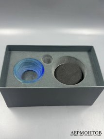 Подсвечник «Photophore Ocean Argent». Хрусталь, металл, Daum, Франция
