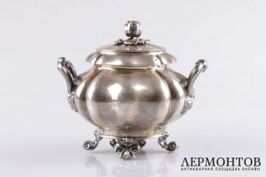 Сахарница Debain. Серебро 950 пробы. Конец XIX в. Франция