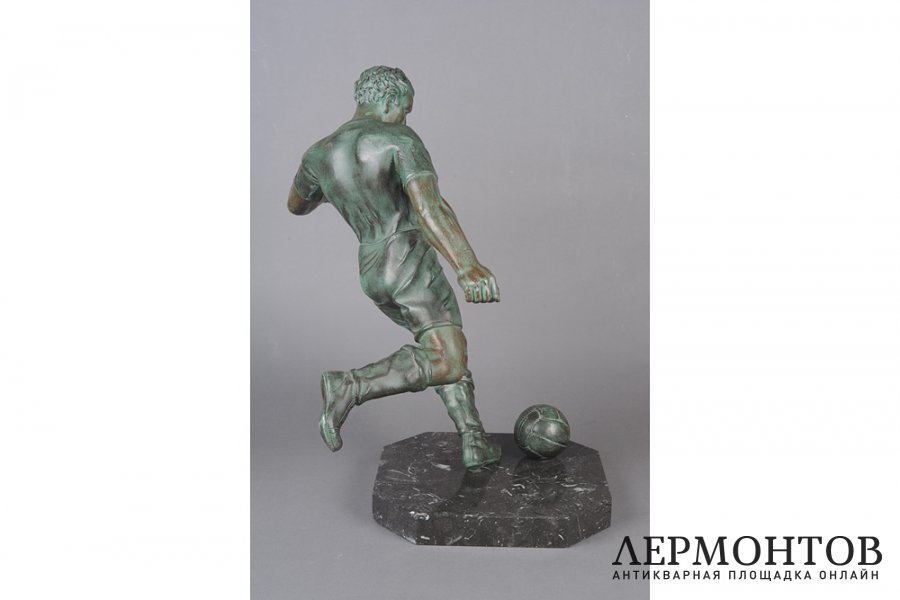 Скульптура Футболист. Зап. Европа, 1920- 1930-гг. Металл