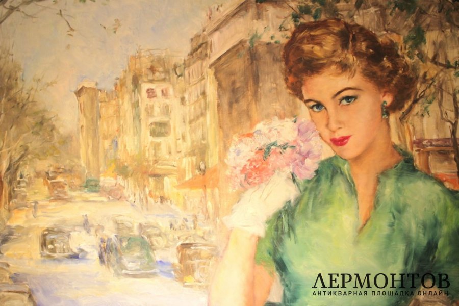 Картина. Париж весной. Фрид Пал, 1950-е. Европа
