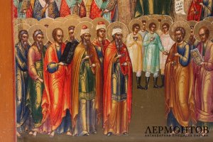 Икона О Тебе Радуется. Россия, Палех, сер. 19 в. Дерево, левкас, темпера. Редкая.