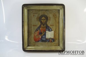Икона. Господь Вседержитель. Дерево. Российская Империя, Пермская Губерния, XIХ век.
