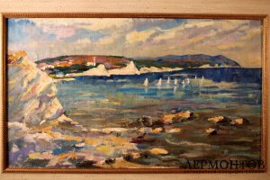 Картина. Коктебель. Худ. Амосова-Бунак Ольга Федоровна. Холст, масло. 
