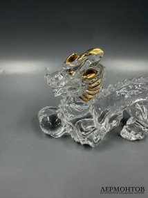 Статуэтка «Императорский дракон». Хрусталь, позолота, Baccarat, Франция