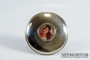 Рамка для фото. Серебро 950 пробы, красное дерево. Франция, XIX век.  