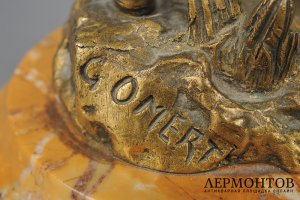 Скульптура Солдат-барабанщик. Франция, начало 20 в. Бронза,кость. 
