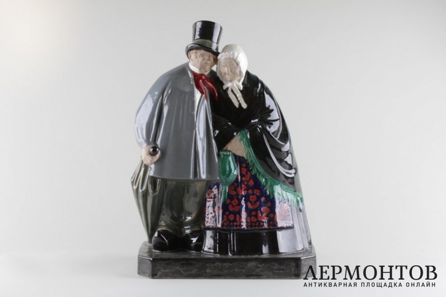 Статуэтка Золотая свадьба в стиле Ар Деко. Франция, 1920-1930е гг. Фабрика Etling.