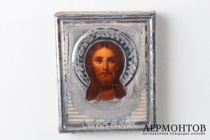 Иконка Спас Нерукотворный. Серебро 84 пробы. Россия, Москва, посл. четв. XIX в.
