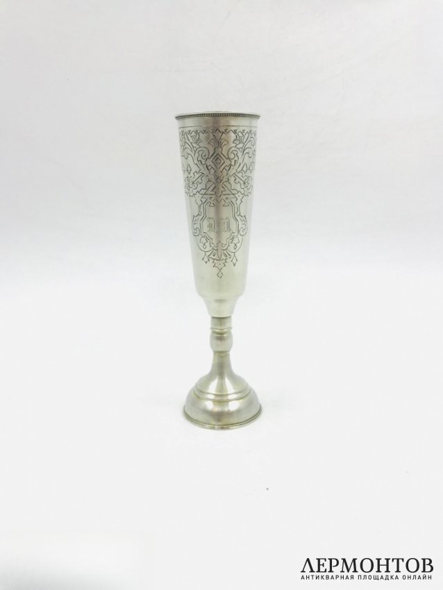 Фужер для шампанского. Серебро 84 пробы, Россия, 1890 год