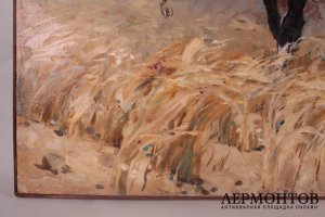 Картина.  Всадники-красноармейцы. Сцены из гражданской войны. 1954 г. Черняев Дмитрий Петрович.