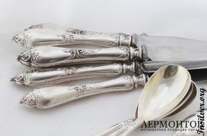 Столовый сервиз Radke. Серебро 84. Российская империя