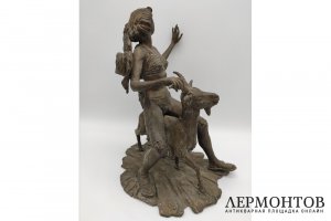 Лукшт Игорь Владимирович. Скульптурная композиция На кривой козе. Бронза, литье. 
