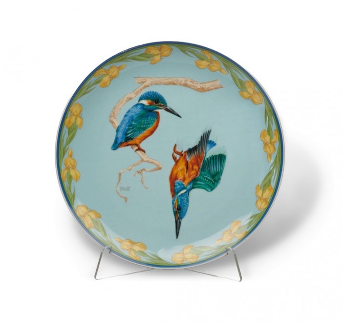 Тарелка «Зимородки». Фарфор, Villeroy & Boch, Heinrich, 1978 год