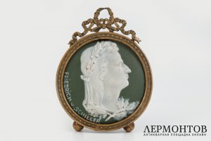 Миниатюра Фридрих Шиллер. Зап. Европа, конец 19 в. Бисквит.
