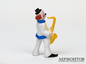 Статуэтка «Клоун с саксофоном». Фарфор, Hutschenreuther, Германия, 1985 год