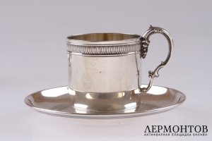 Две кофейных пары Boulenger. Серебро 950. Франция