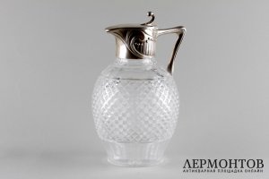 Графин в стиле Модерн. Россия, мастерская Грачева, 1899-1908 гг. Серебро 84 пробы.