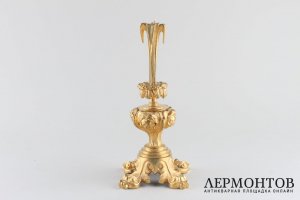 Подсвечник. Эгоист. Бронза. Российская империя. XIX в.