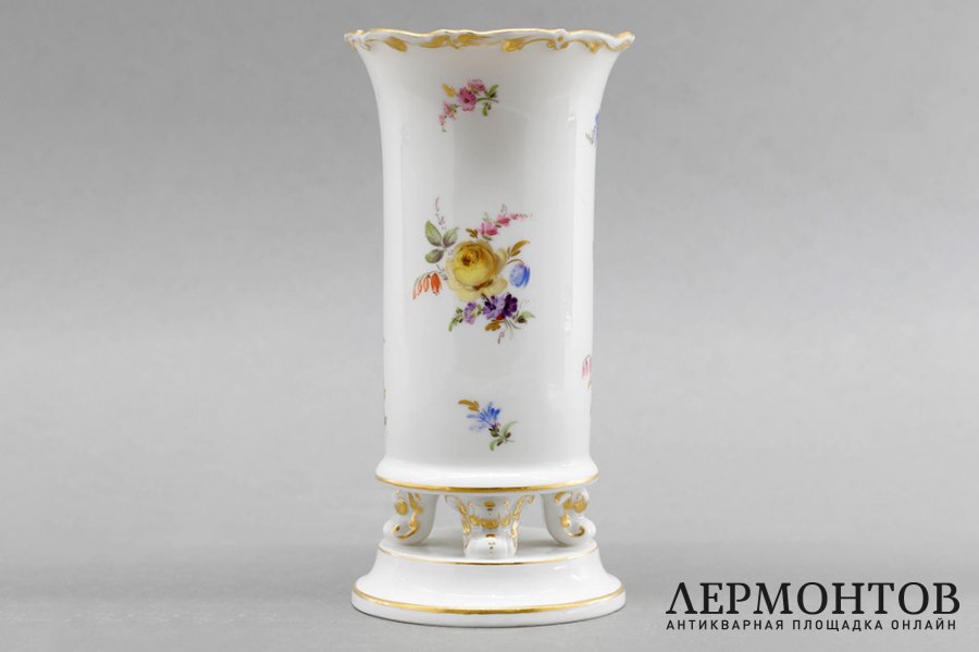 Ваза Цветы. Фарфор, роспись. Германия, Мейсен, 1870 - 1910е гг.