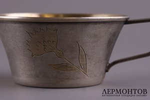 Кофейная пара. Серебро 875 пробы. СССР, завод Московский ювелир, 50-60-е гг. 20 в.