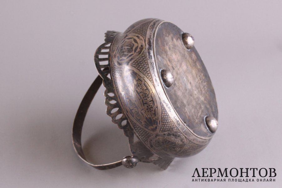 Сахарница с ручкой. Серебро 875 пробы. СССР, 50-е годы 20 в.