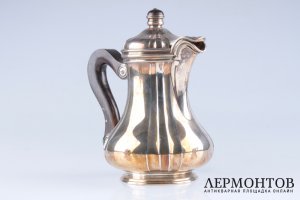 Сервиз чайныйкофейный. Бельгия. Конец 19 - 1 половина 20 века. Freres Delheid. Серебро 800 и 950.
