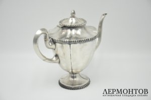Чайник заварочный большой. Серебро 925 пробы. Мексика, Maciel, 1930-40е гг.