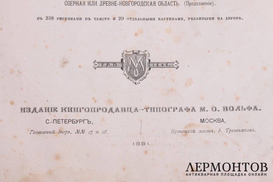 Книга Живописная Россия. Издательство Товарищество М.О.Вольфа, 1881 год.