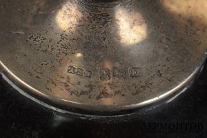 Подарочный набор -  часы и подсвечники. Англия, 1925 г. Серебро 925 пробы.