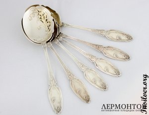 Набор для мороженого. Серебро 950. Франция