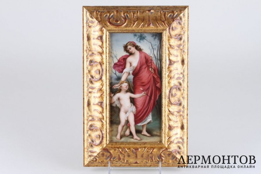 Пласт Амур и Венера. Фарфор, живопись. Австрия, кон. XIX-нач.XX вв.